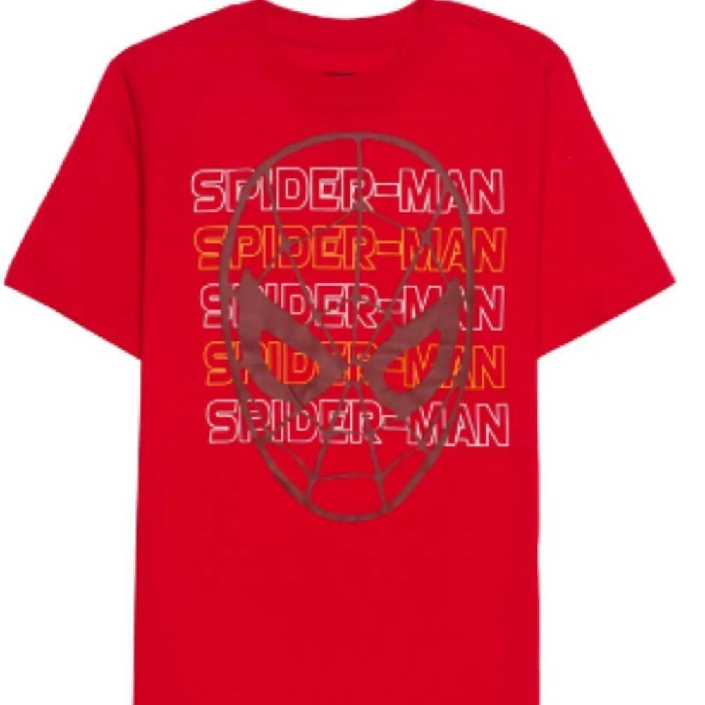 Marvel Big Boys Spiderman Repeat Short Sleeve T-shirt Size S